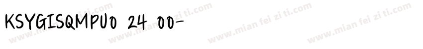 KSYGISQMPU0 24 00字体转换